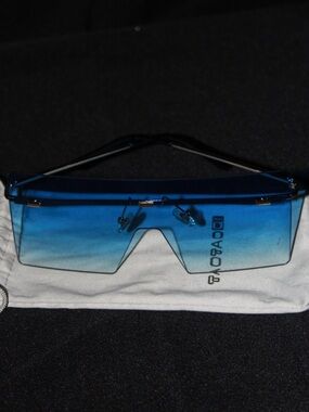Blue Gradient Shield Sunglasses
